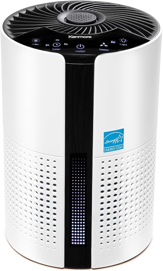 Kenmore PM1010 Air Purifiers for Bedroom Up to 348 Sq.Foot with H13 True HEPA Filter, Child Lock, Sleep Mode for Small Rooms-CubbioJoy