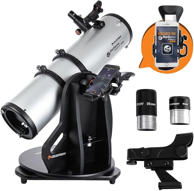 Celestron StarSense Explorer 150AZ App-Enabled Telescope – 150mm Tabletop Dobsonian with Smartphone Dock & StarSense App – iPhone & Android Compatible – Easy-to-Use for Beginners-CubbioJoy