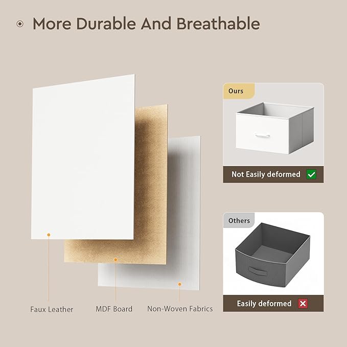 Changing Table Dresser, Baby Dresser with 3 Fabric Drawers and 2 Shelves, Multi-Functional Baby Changing Table with Pad, Classic Nursery Dresser, Diaper Changing Station for Nursery, White-CubbioJoy