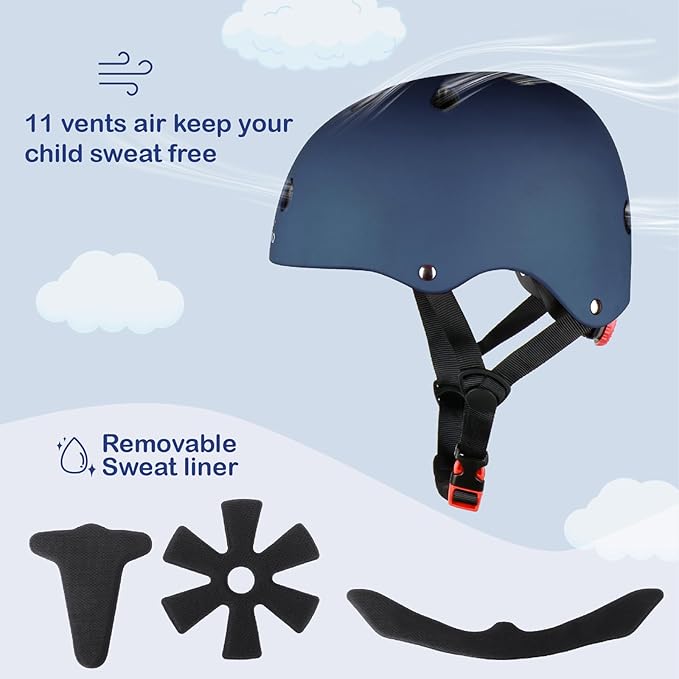 KAMUGO Kids Bike Helmet,Toddler Helmet Adjustable Kids Bicycle Helmet Girls Or Boys Ages 2-8/8-14 Years Old Multi-Sports for Cycling Skateboard Scooter-CubbioJoy