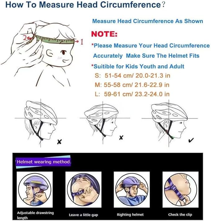 Bike Skateboard Helmet, Adjustable and Multi-Sport for Skate Scooter, 3 Sizes for Adult Youth Kids Toddler-CubbioJoy