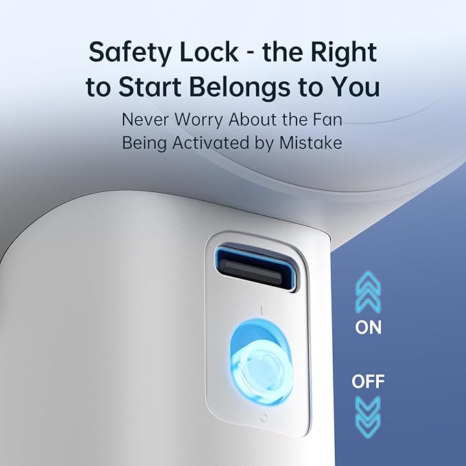 JISULIFE Portable Handheld Fan, Speed(1-100) Adjustable Turbo Mini and 3600mAh Battery Rechargeable Personal Fan, Digital Display, Gifts for Women Men Travel/Camping/Outdoor-White-CubbioJoy