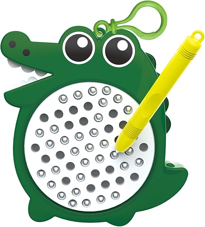1PCS Crocodile Magnetic Drawing Board for Kids & Toddlers with Beads and Magnet Stylus Pen - Magnetic Travel Toy for Airplane & Car Ride Activities for Kids-CubbioJoy