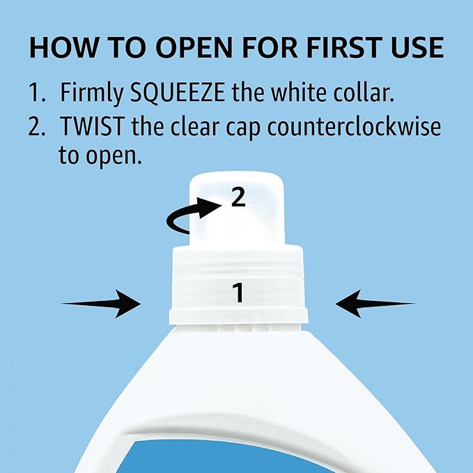 Amazon Basics Concentrated Liquid Laundry Detergent, Clean Linen, 110 loads, 82.5 Fl Oz (Previously Solimo)-CubbioJoy