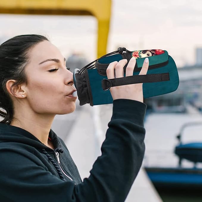 25/32/40/64oz Water Bottle Bag Holder Carrier-Insulated Crossbody Sling Case Sleeve with Strap & Pockets for Men Women Gym Cycling Travel Walking Hiking Camping-CubbioJoy