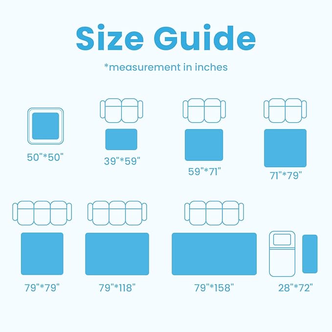 Baby Play Mat for Kids Room,Extra Thick Elasti-Foam Anti-Fall Cushion Mat for Babies,Toddlers,Infants,Water-Repellent&Non-Slip Bedroom Bedside Rugs(Ice Blue)-CubbioJoy