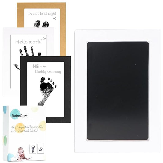 Inkless Baby Hand and Footprint Kit,Clean-Touch Ink Pad Kit,Safe No Mess Printing Infant Hand Foot Stamp,1 Pack Newborn Inkless Print Pads Best Keepsake or Gifts for Family-CubbioJoy