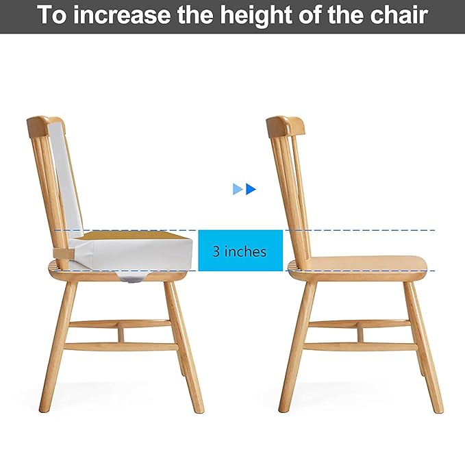 Kalawen Upgraded 2Pcs PU Washable Straps Safety Buckle Toddler Booster Seat for Kitchen Chair, Portable Travel-CubbioJoy