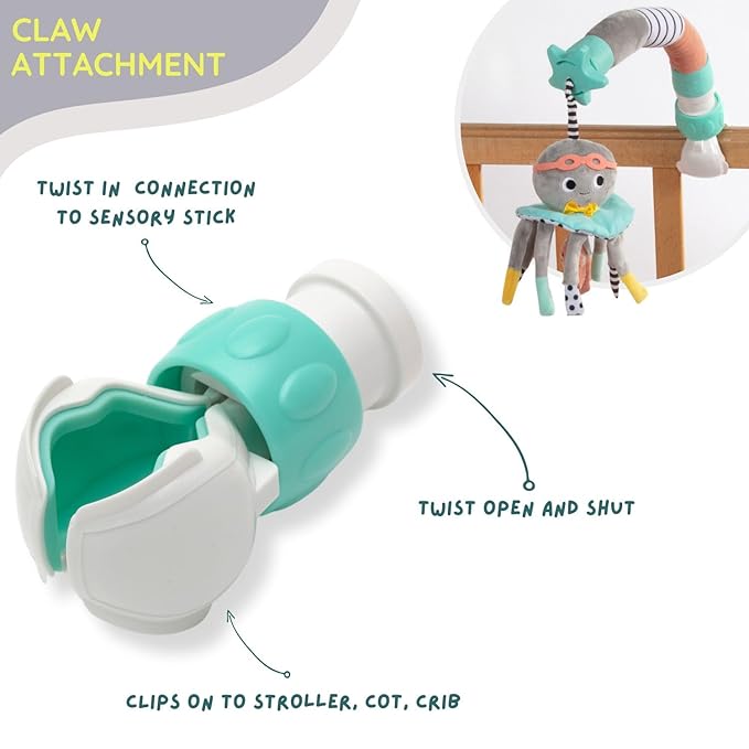 DINGLE DANGLE - Travel Mobile - Lightweight, Portable Baby Mobile - Keeping Baby Happy at Home or on the Go! Newborn Essentials Must Haves - Great Baby Registry or Shower Gift - Featured on Shark Tank-CubbioJoy