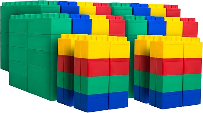 Big Blocks for Kids Ages 4-8 — Indoor & Outdoor Blocks for Kids Games — Large Building Blocks (192 pc) Jumbo Set-CubbioJoy