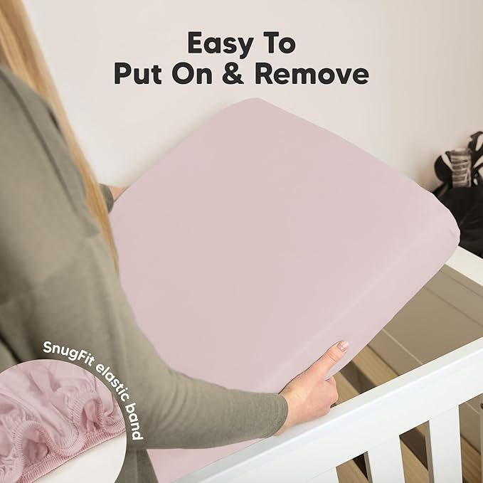 KeaBabies 2-Pack Organic Crib Sheets for Boys, Girls - 52x28 Fitted Crib Mattress Sheet Neutral, Breathable Jersey Cotton Cover for Baby Bed, Toddler Mattress, Soft & Cute Prints (Pastel)-CubbioJoy