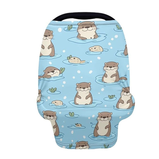 Binienty Cute Otter Nursing Cover Baby Car Seat Covers Soft Breathable Infant Carseat Canopy for Moms-CubbioJoy