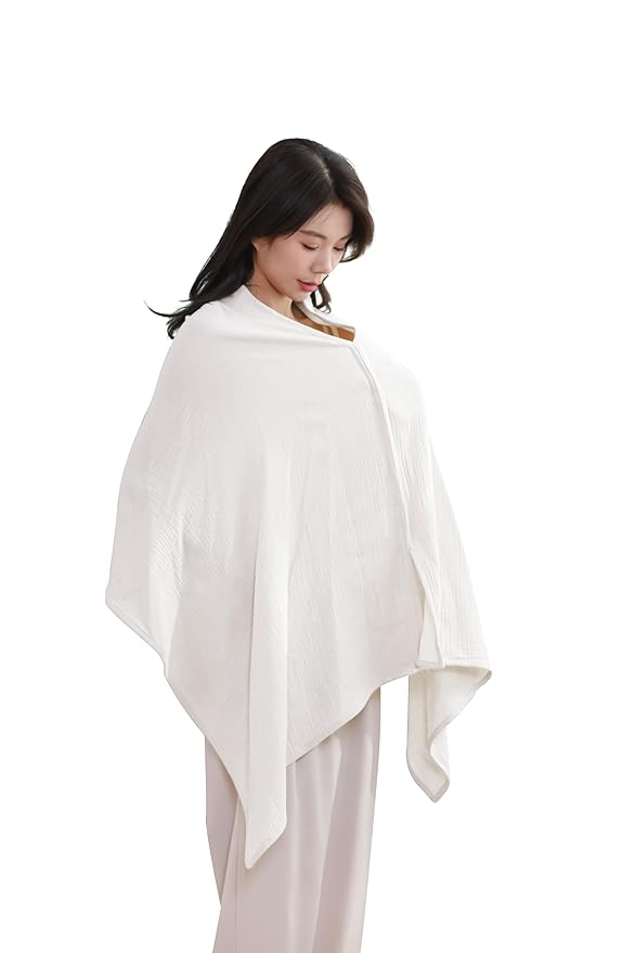 2-Pack Nursing Covers for Breastfeeding, 100% Organic Cotton Muslin Breastfeeding Cover, Multi-Use Nursing Scarf, Car Seat Canopy, Stroller Cover, Soft Breathable Baby Blanket Pink-CubbioJoy