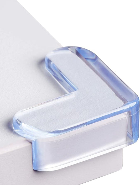 24 Pack Corner Protector for Baby: Baby Proofing Safety Corner Clear Furniture Tablet Corner Protection| Protectors Guards, Baby Proof Bumper & Cushion to Cover Sharp Furniture & Table Edges(L Shape)-CubbioJoy