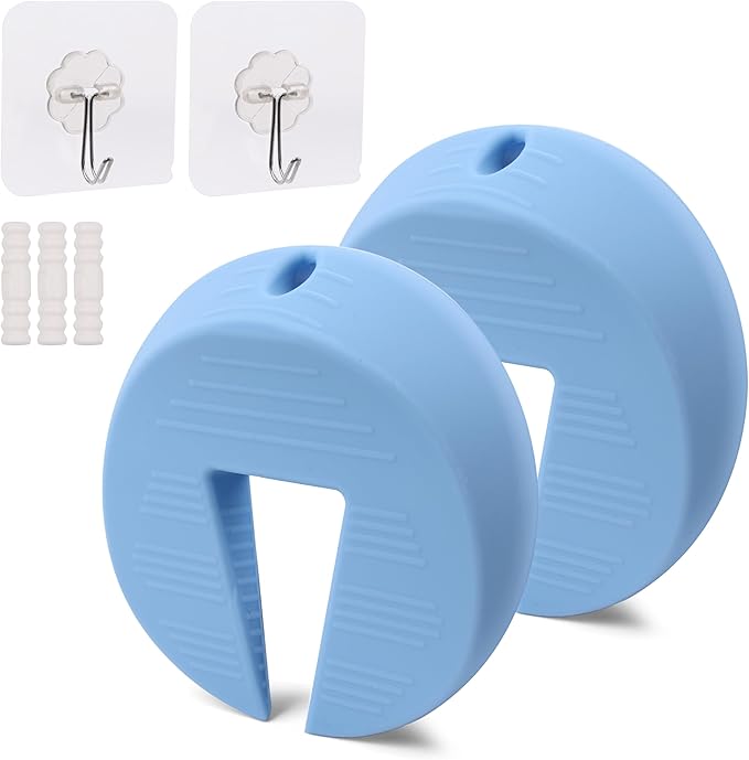 Door Pinch Guard and Stopper, Durable Silicone Finger Pinch Guard, Prevents Injuries, Slamming Doors, Kids Safety, 2 Packs Blue Upgraded-CubbioJoy
