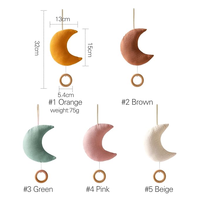 Baby Travel Toy with Music Box - Brahm's Lullaby Pull Musical Toy, Baby Mobile Crib Bed Bell Toy for Carriers and Cribs-CubbioJoy