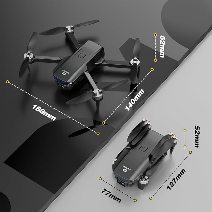 DEERC Drone with Camera 1080P, D20S FPV Mini Drones for Kids Adults Beginner; Foldable RC Quadcopter with Brushless Motor, 2 Batteries, Altitude Hold, Optical Flow, 3D Flips, Toy Gifts for Boys Girls-CubbioJoy