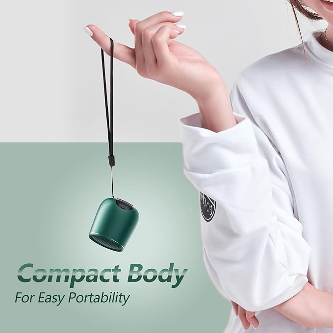 INSMY Small Bluetooth Speaker, Waterproof Mini Portable Wireless Speaker, Punchy Bass Rich Audio Stereo Pairing, Handheld Pocket Size for Hiking Biking Gift Laptop Tablet (Green)-CubbioJoy