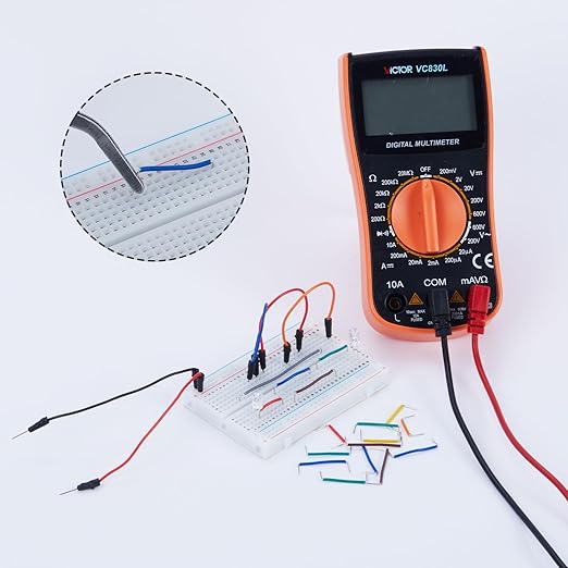 276Pcs Breadboard Jumper Wires Kit, 2Pcs 830 Breadboards + 2Pcs 400 Breadboards + 2Pcs Color-Coded 170 Breadboards + 140Pcs U-Shape Jumpers and 2x65Pcs Flexible Wires for Arduino, Raspberry Pi, STEM-CubbioJoy