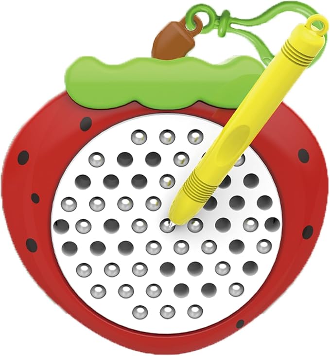 1PCS Strawberry Magnetic Drawing Board for Kids & Toddlers with Beads and Magnet Stylus Pen - Magnetic Travel Toy for Airplane & Car Ride Activities for Kids-CubbioJoy