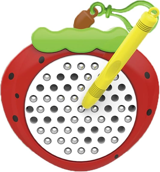 1PCS Strawberry Magnetic Drawing Board for Kids & Toddlers with Beads and Magnet Stylus Pen - Magnetic Travel Toy for Airplane & Car Ride Activities for Kids-CubbioJoy
