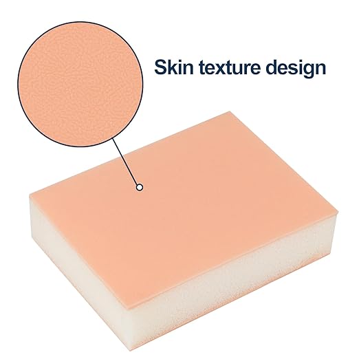 Injection Pad for Nursing Students, Injection Teaching Model with Absorbent Sponge, Subcutaneous Injection Training Pad for Medical Student(Training Use Only)-CubbioJoy