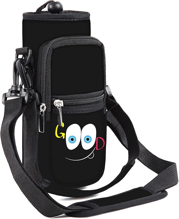 25/32/40/64oz Water Bottle Bag Holder Carrier-Insulated Crossbody Sling Case Sleeve with Strap & Pockets for Men Women Gym Cycling Travel Walking Hiking Camping-CubbioJoy