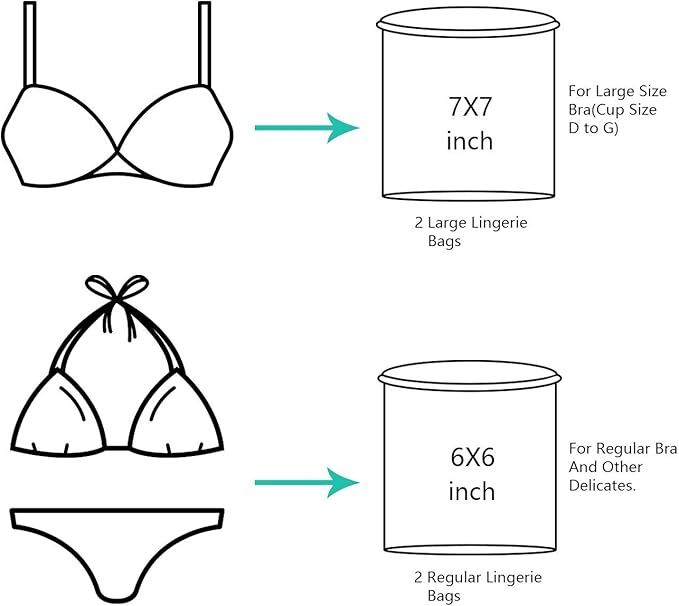BAGAIL Laundry Bags Mesh Wash Bag for Intimates Lingerie and Delicates,7Pcs(1XL,2L,2M,2 Bra Bags)-CubbioJoy