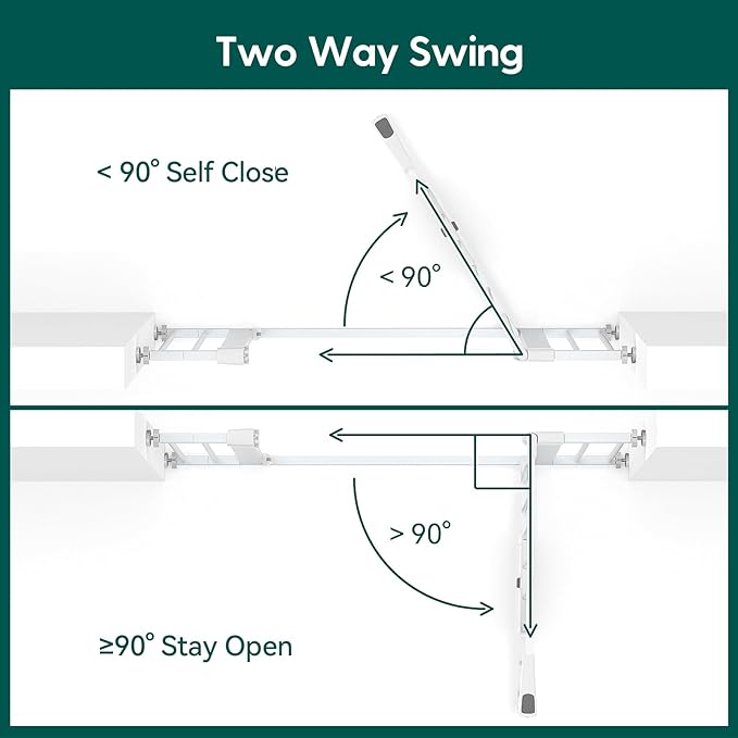 Babelio 36" Tall Upgraded Baby Gate with Cat Door, 29-43" Auto Close Durable Dog Gate for Stairs, Doorways and House, Easy Walk Thru Safety Gate with Pet Door Includes 4 Wall Cups, White-CubbioJoy