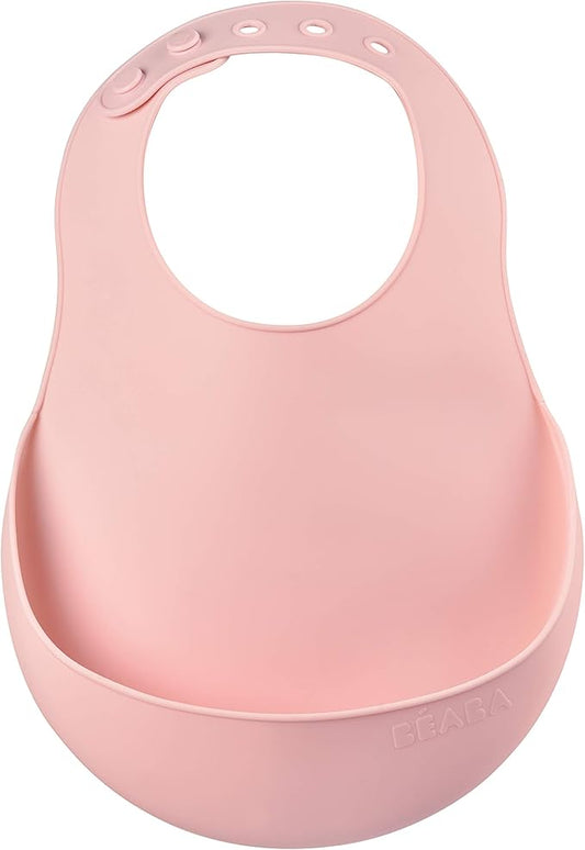 BEABA Silicone Baby Bib, Made with Soft Supple Silicone, Baby Bibs with Baby Food Catcher, Baby Essentials for Baby Feeding-CubbioJoy