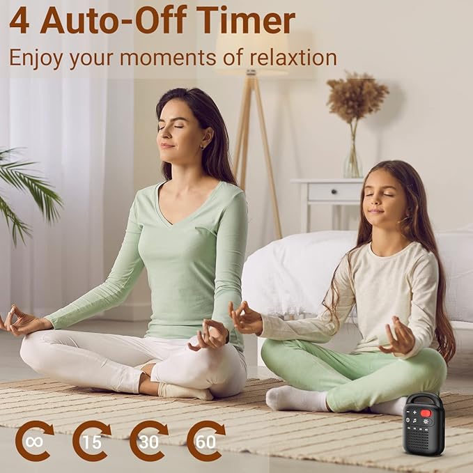 ColourNoise Portable Sound Machine White Noise Machine Rechargeable with 30 Soothing Sounds Adjustable Volume Night Light 4 Timer Functions Compact Suitable for Baby Kids Adults Sleep and Travel-CubbioJoy