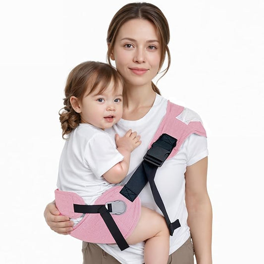 Baby Carrier Newborn to Toddler-Adjustable Baby Sling Carrier,Toddler Carrier for 25-60lbs,Comfortable Toddler Sling for Hands-Free Carrying (Pink)-CubbioJoy