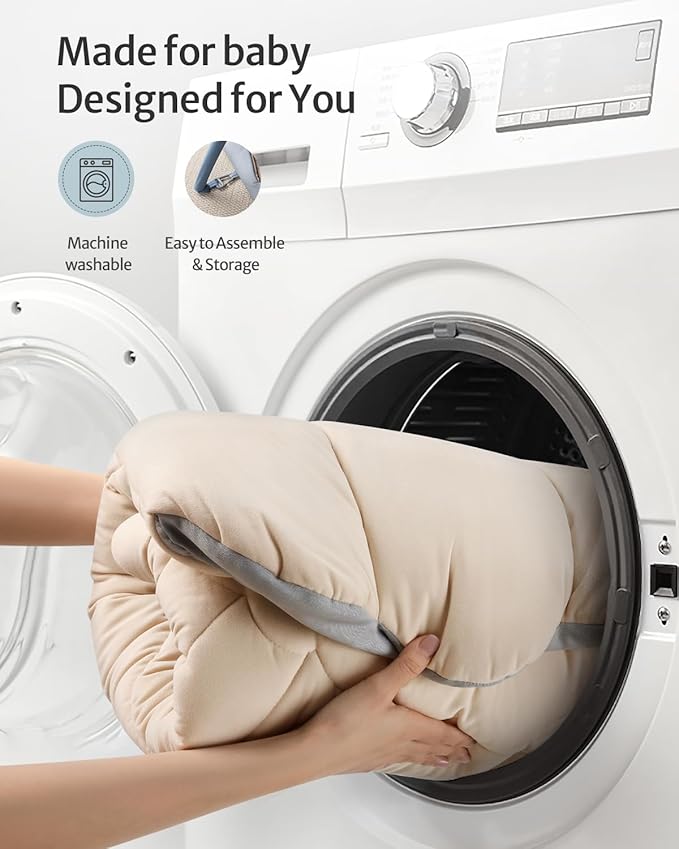 Blissful Diary Shell Baby Play Gym Mat, Softer & Enlarged Tummy Time Mat w 6 Detachable Toys for Sensory & Motor Skill Development, Activity Mat for Newborn Essentials Shower Gift, Boho Ocean Theme-CubbioJoy