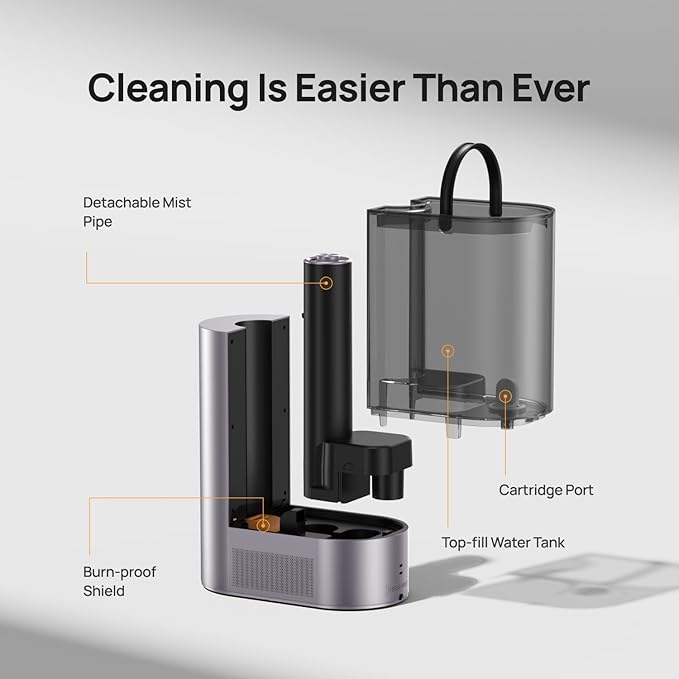 Dreo 6L Humidifiers for Bedroom, Smart Warm & Cool Mist for Large Room, 60Hr Quiet Runtime for Baby, Plant, Humidity Sensor, Indicator Light, 12H Timer, Google/Alexa, Purple-CubbioJoy