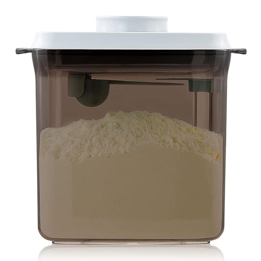1700ml Airtight Formula Container Pop Up Milk Powder Container Formula Dispenser, 21OZ, 1.32LB, 600g, Brown-CubbioJoy