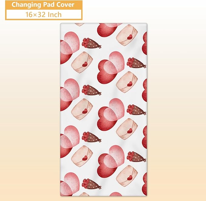 Custom Crib Bedding Set, 5 Pcs Personalized Name Nursery Bedding Set with Double Layer Flannel Blanket, Heart & Bear Baby Crib Set for Girls Boys, Customized Gifts for Infants Babies Toddlers-CubbioJoy