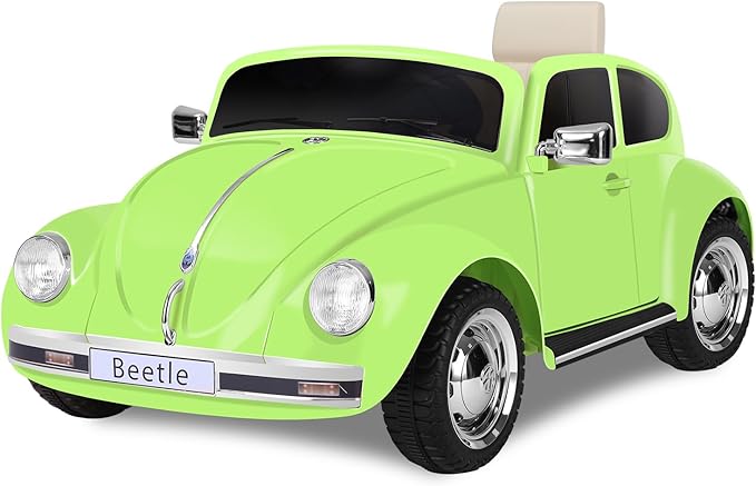 12V Kids Electric Car, Power Wheels with Remote Control, Ride on Car Toys with LED Light, 3 Speeds, Music, Green-CubbioJoy