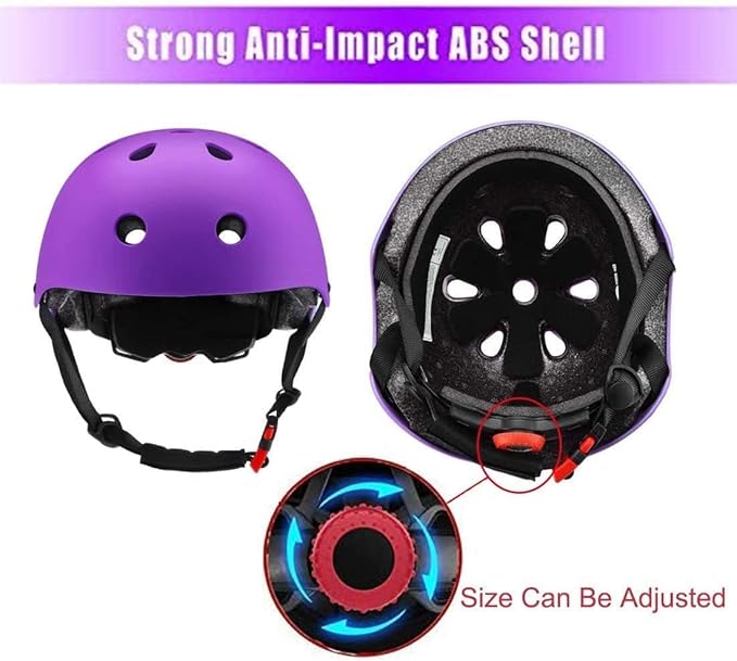 Adjustable Helmet for Ages 3-16 Kids Toddler Boys Girls Youth,Protective Gear with Elbow Knee Wrist Pads for Multi-Sports Skateboarding Bike Riding Scooter Inline skatings Longboard Roller Skate-CubbioJoy