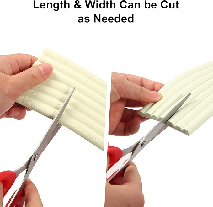 Baby Proofing Edge Corner Protector,16.4 ft Edge Guards Padding with 3M Adhesive, Extra-Wide Soft Rubber Foam Padding, Furniture,Sharp Edge Safety Corner Edge Bumper Guard- Cream-CubbioJoy
