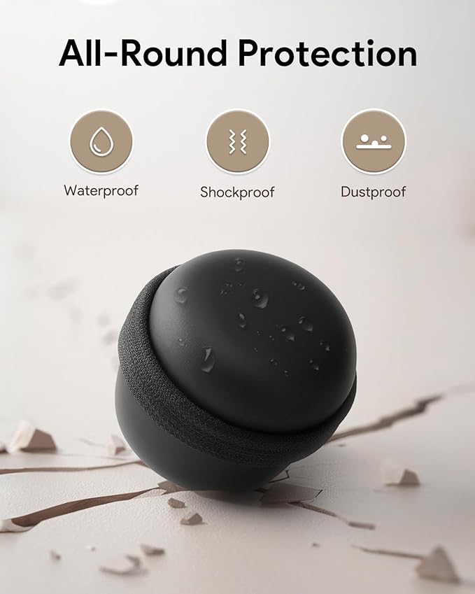 Carrying Case for Babelio White Noise Machine, Mini Sound Machine Protective Compact Traveling Storage Bag, Scratches Shockproof Waterproof (Only Case) (Black, S)-CubbioJoy