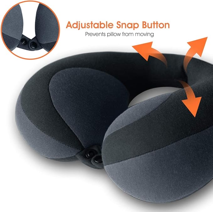 INFANZIA Kids Chin Supporting Travel Neck Pillow, Helps Support Head and Neck, Comfortably Designed for Head, Neck, and Chin Support - Ideal for Toddlers and Children,Black-CubbioJoy