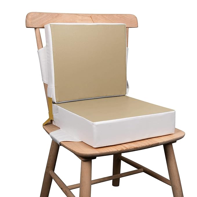 Kalawen Upgraded 2Pcs PU Washable Straps Safety Buckle Toddler Booster Seat for Kitchen Chair, Portable Travel-CubbioJoy