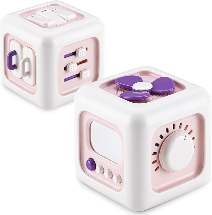 Busy Cube Toys for 1 Year Old Girl Gifts, Montessori for Baby Girl, Travel Sensory Toys for Toddlers 1-3, Learning Fine Motor Skills| 1st Birthday Girl Gifts 12 Months +-CubbioJoy