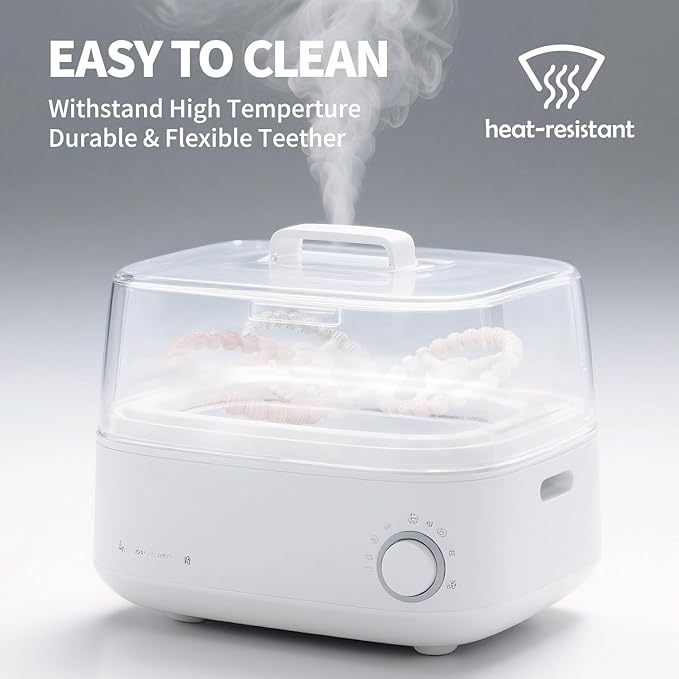 3 Pack Baby Teething Toys 3-6 Months, Silicone Ring Teethers for Babies 6-12 Months, Freezer Safe Chew Toy with Textured Grip for Boys Girls Teething Relief, Infant Easter Gift (Sandy Rose Pink)-CubbioJoy