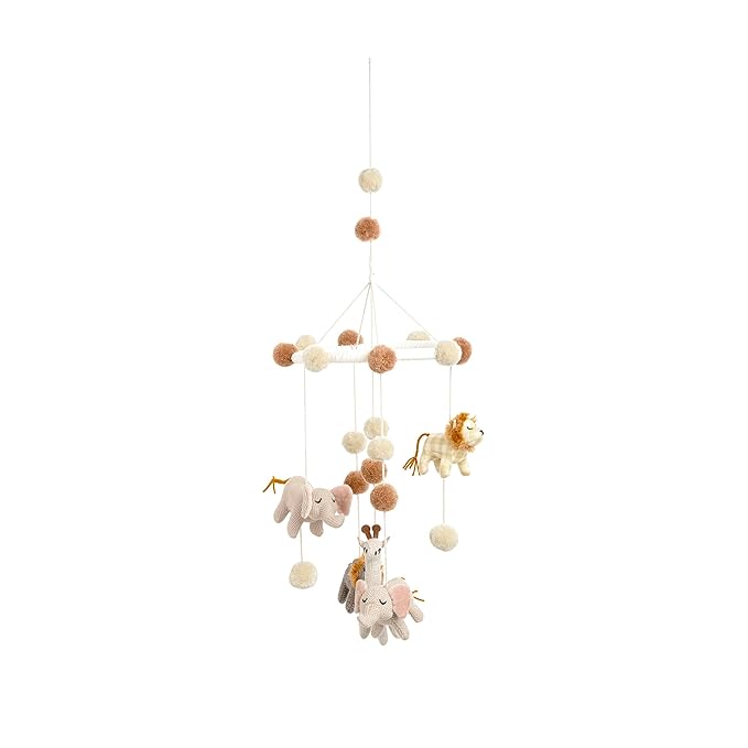 Crane Baby Safari Nursery Ceiling Hanging Decor Boho Jungle Animals Room Decor for Babies Crane Baby, Safari Nursery Decor for Boys and Girls, Ceiling Hanging, 11" x 28", Jungle Nursery Decor-CubbioJoy