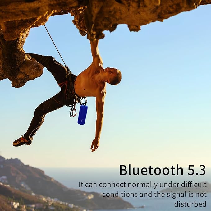 Bluetooth Speaker,MusiBaby M88 Speakers,Dual Pairing, Bluetooth 5.3,Loud Stereo Sound,Booming Bass,30H Playtime for Home& Outdoor Party,Beach,Portable Speaker,Gifts(Blue)-CubbioJoy