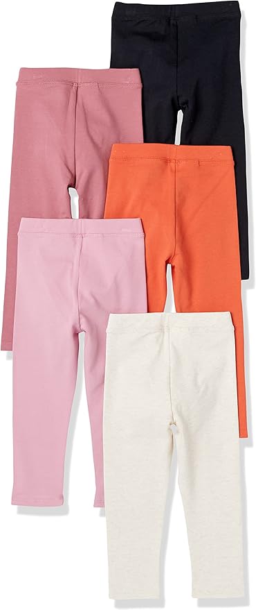Amazon Essentials Girls and Toddlers' Leggings, Multipacks-CubbioJoy