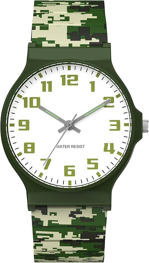 Kids Analog Watch Boys Girls, 30M Waterproof, Sports Watch for Boys, Easy to Read Children's Thin Dial Wrist Watches with Soft Band, for Ages 5-15 Kids Great Birthday Gifts Christmas Day-CubbioJoy