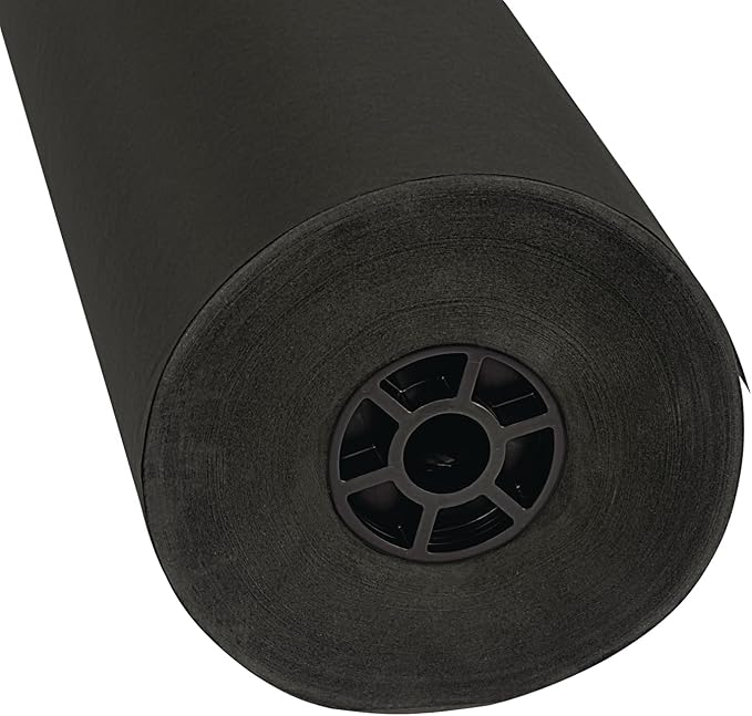 Colorations Dual Surface Paper Roll Classroom Supplies for Arts and Crafts Black (36" x 1000') (Item # DSBK)-CubbioJoy