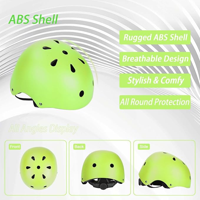 Kids Bike Helmet Set Adjustable Helmet for Ages 3-15 Kids Toddler Boys Girls Youth, Multi-Sport Bicycle Skateboarding Football Rollerskating Scooter Rollerblade Balance Bike Helmets-CubbioJoy